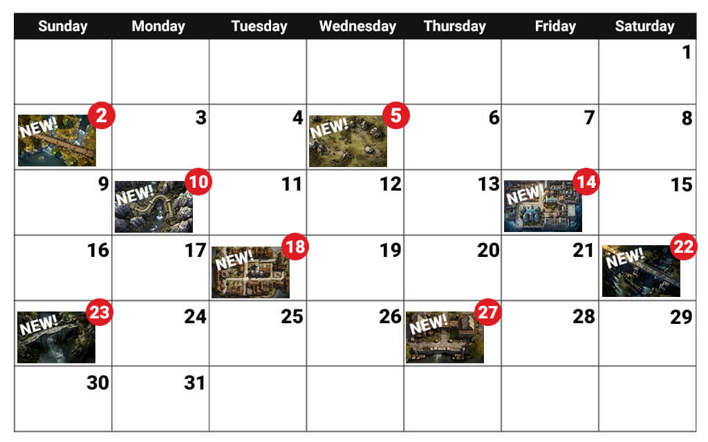 Lifetime Updates, New Monthly Maps