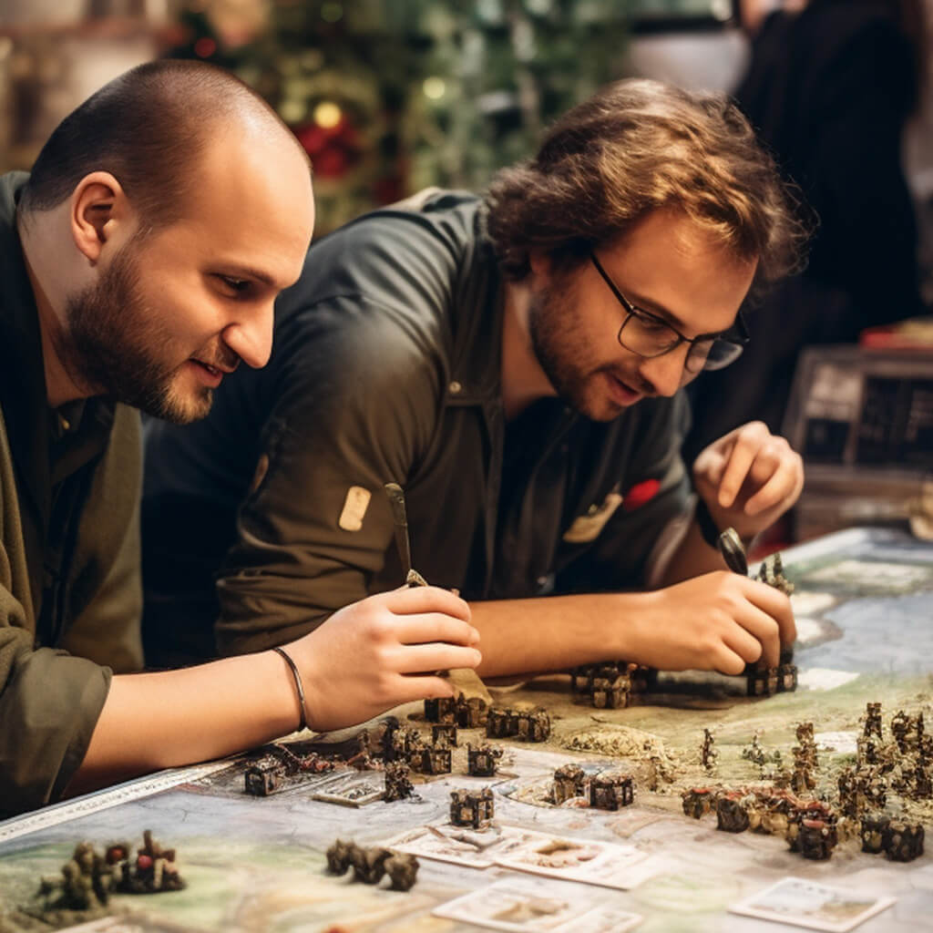 Photo of Robert and James, two Dungeon Masters that are playing D&D, founders of RPG Tabletops