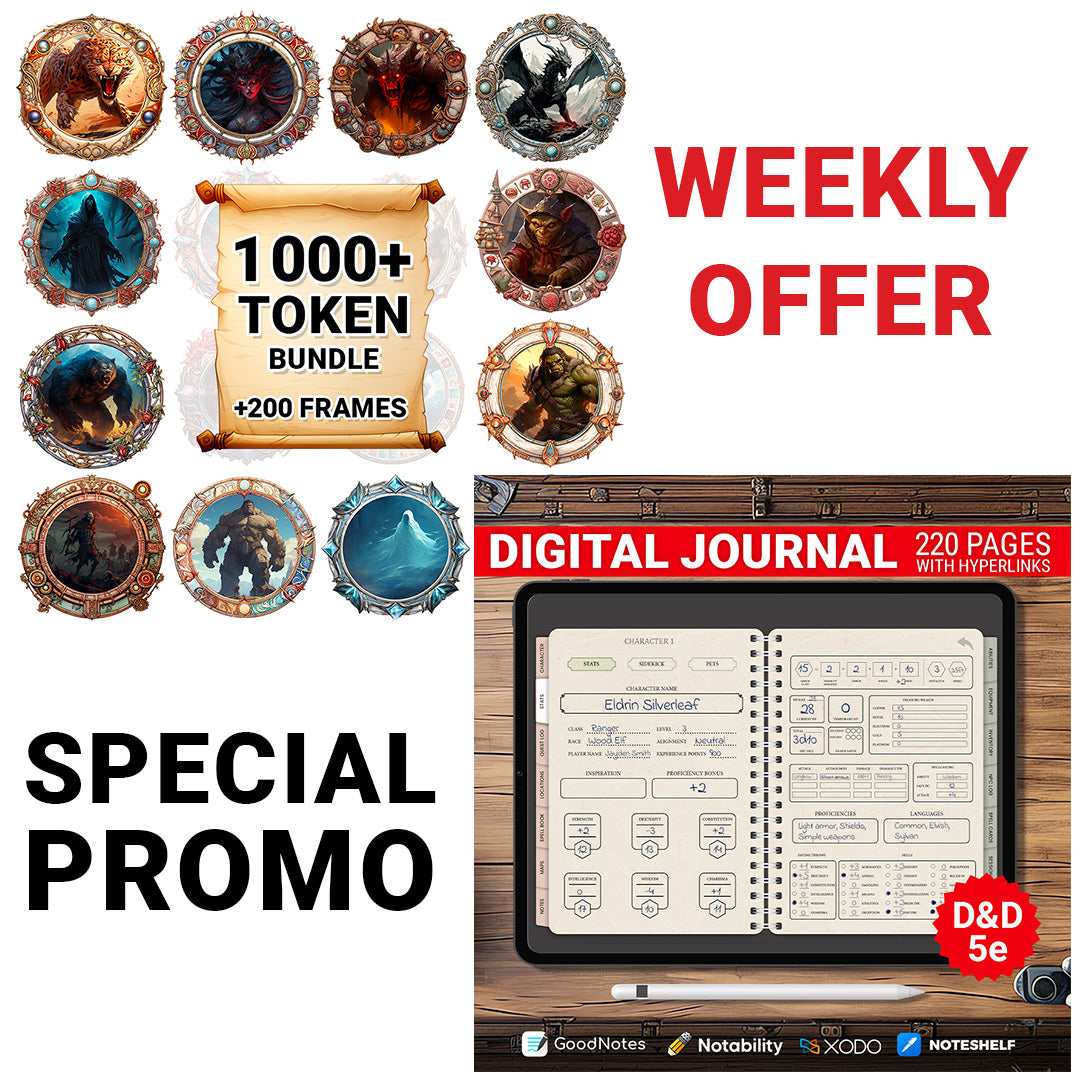 1,000+ RPG Token Bundle + All-in-One Journal [WEEKLY OFFER]