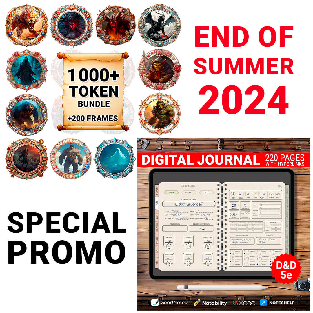 1,000+ RPG Token Bundle + All-in-One Journal [PROMO PRICE]