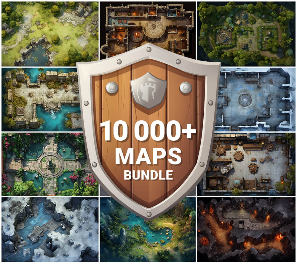 10000 RPG maps bundle for immersive campaigns
