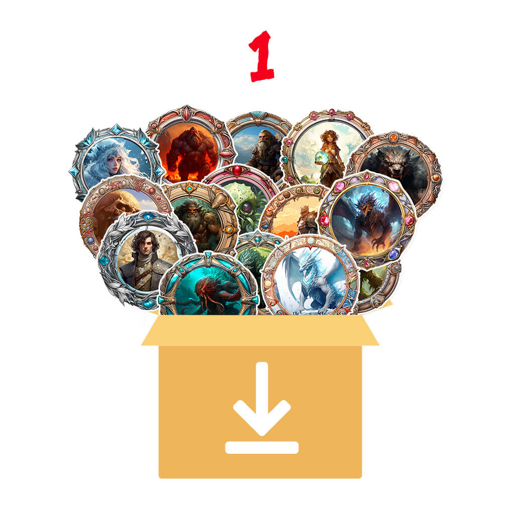 Computer Rpg Token 1,000+ Token Bundle for Any Campaign (+200 Frames) – RPG Tabletops